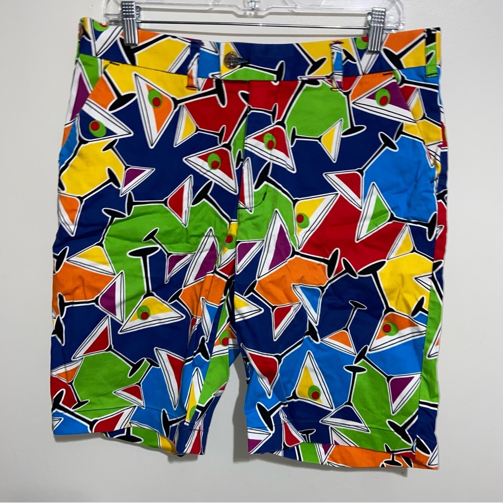 Loudmouth Shorts Mens Size 33 Golf Happy Hour Drinks Cocktails Martini Golfing